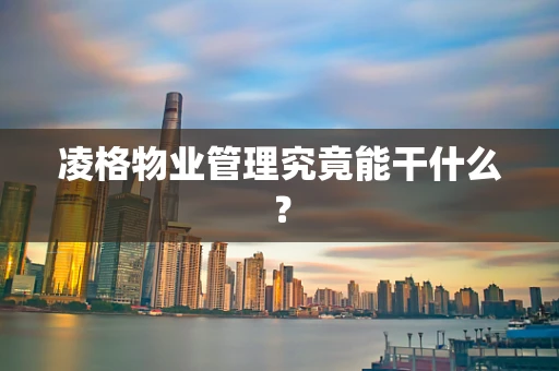 凌格物业管理究竟能干什么？